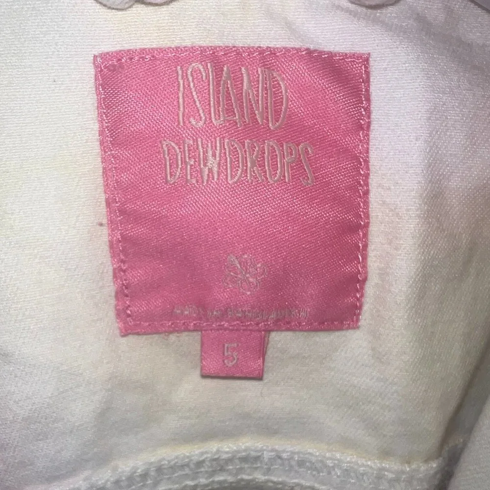 Island dewdrops kids pastel denim jacket size 5